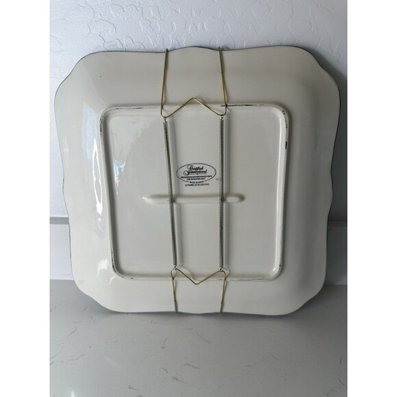 Certified International Toscana Pamela Gladding Square Platter Tray 14” - Picture 5 of 6